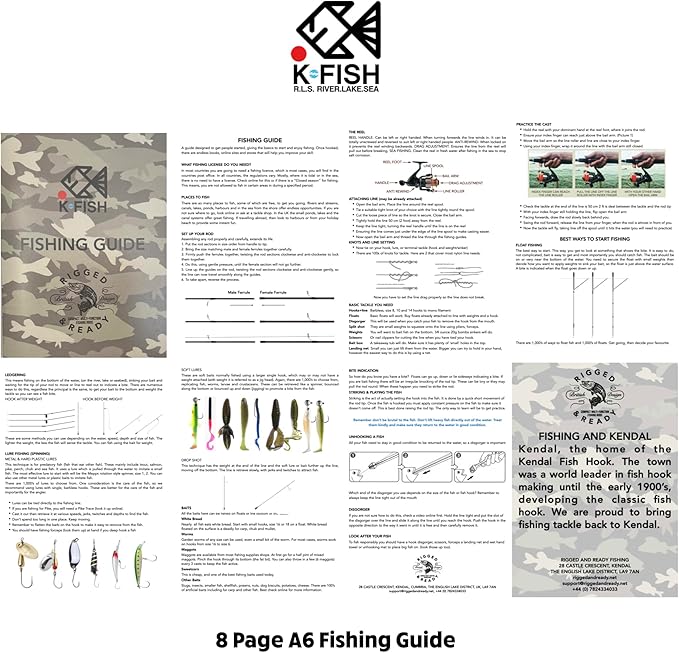 Fish Rig Travel Fishing Tackle Box + Tackle. 30 Essential Angling Tackle Items + How to Fish Guide. By Rigged and Ready - Image 2