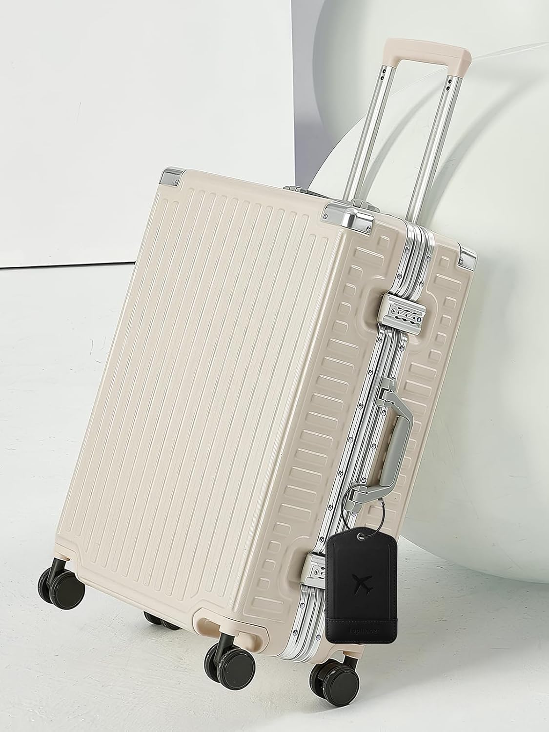 Smart Luggage Tag with Apple Find My, Premium Leather Luggage Tags for Suitcase, Travel Bags, Backpacks, Anti-Lost Suitcase Tag Tracker for Travel with Privacy Name Card, Rechargeable - Image 8